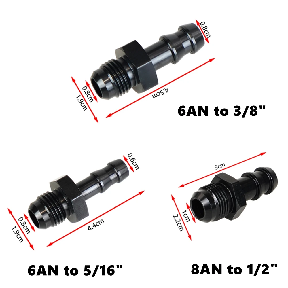 Conector rápido línea combustible AN6 – 3/8″ macho a 5/16″ hembra - imagen 2