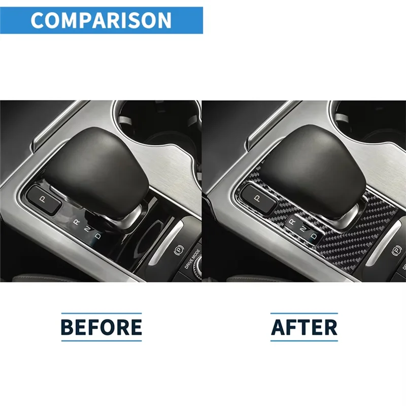 AB56 Kia Stinger Panel palanca de cambios fibra carbono decoracion - imagen 2