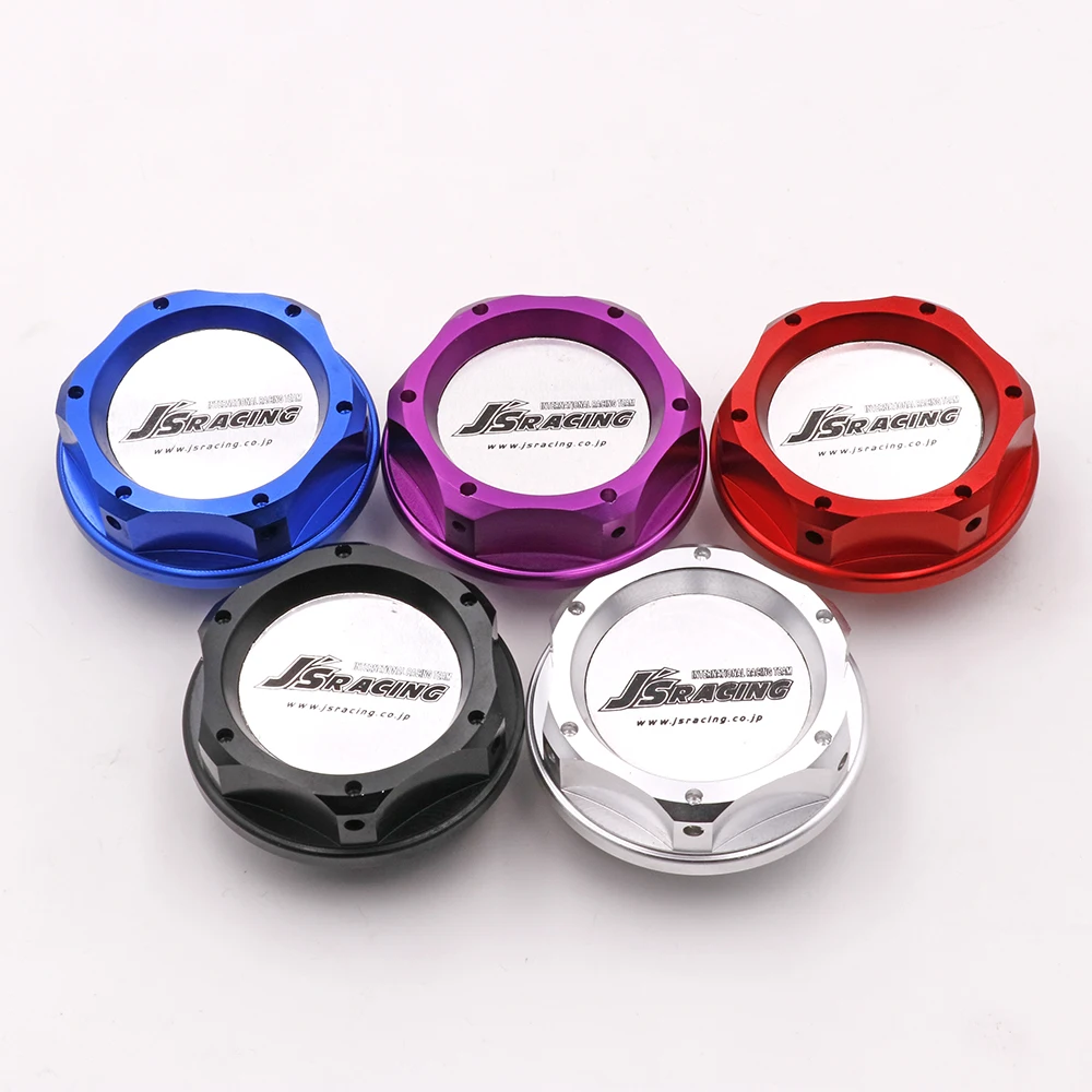 Tapa aceite aluminio JS Racing CNC 32mm rosca para Honda Acura - imagen 3