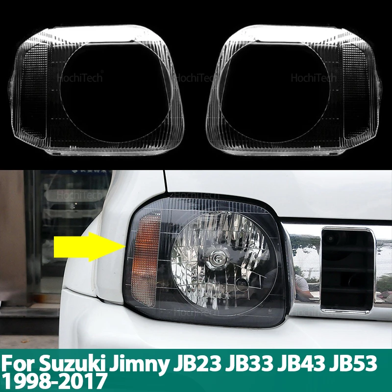 Cristal transparente de faro delantero para Suzuki Jimny JB23-JB53