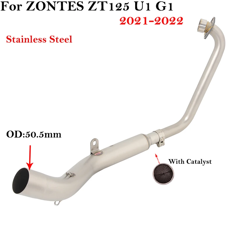 Silenciador Slip On Zontes ZT125 2021-2022 Escape acero inox 51mm - imagen 3