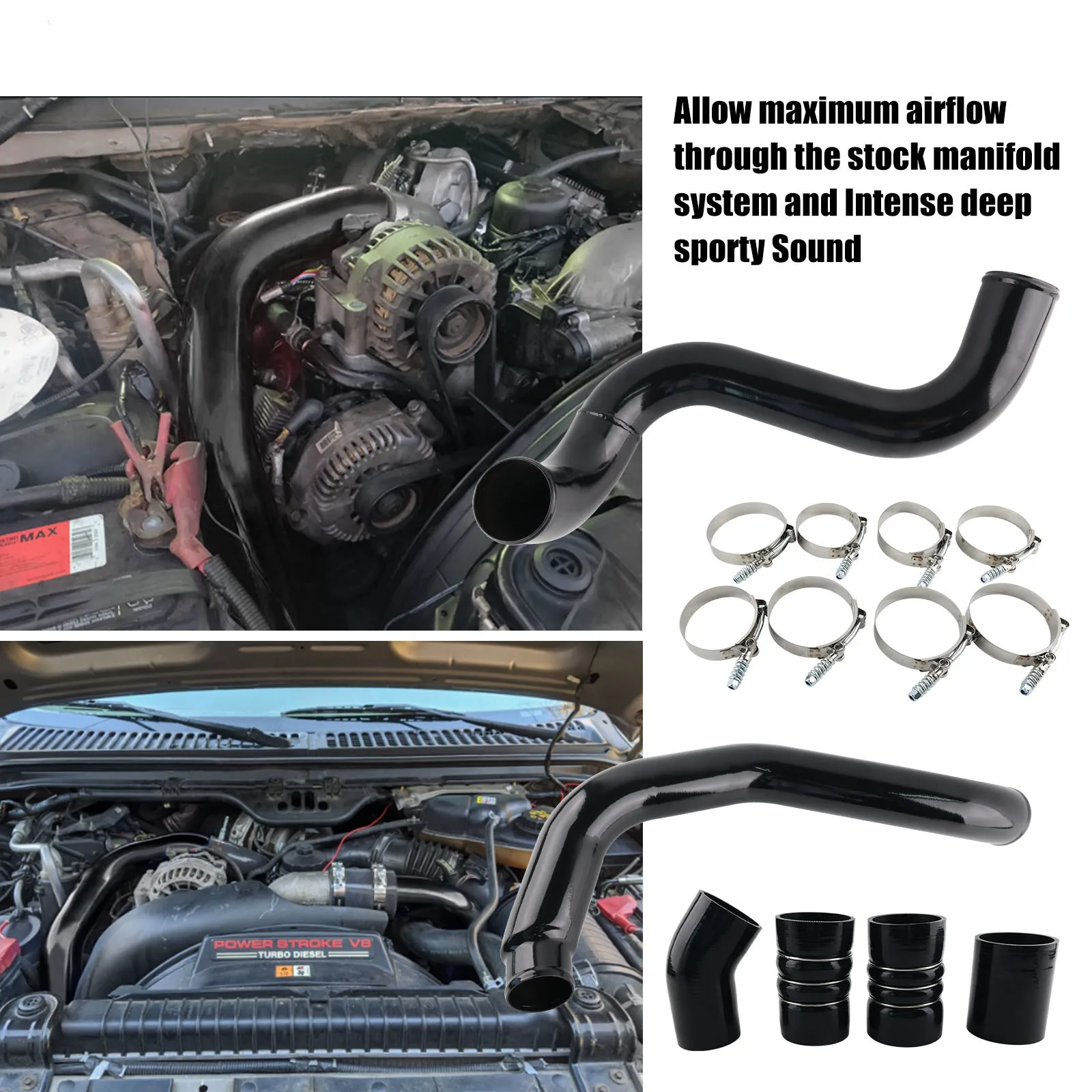 Manguito de intercooler turbo Ford F-250/F-350 6.0 Powerstroke - imagen 4