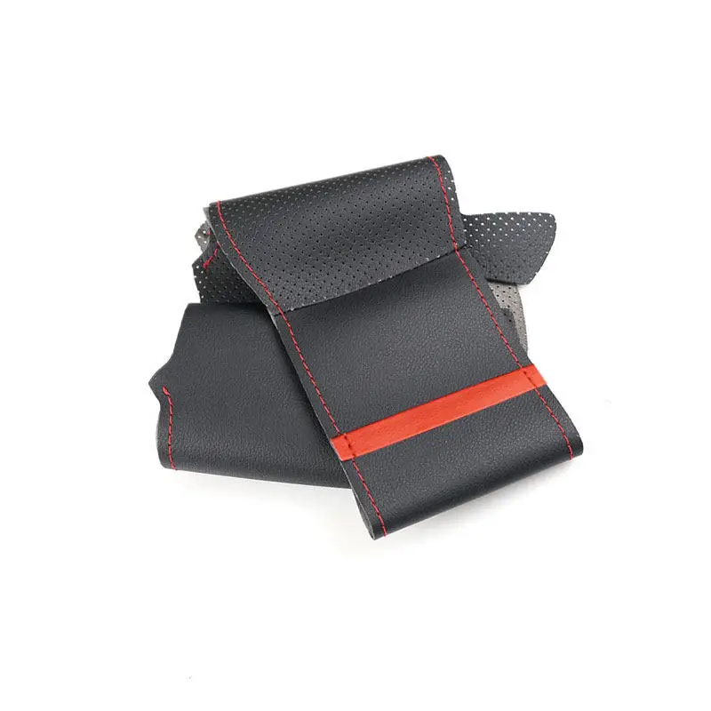 Funda volante microfibra perforada – Kia Forte/Soul/Rio costura roja - imagen 2