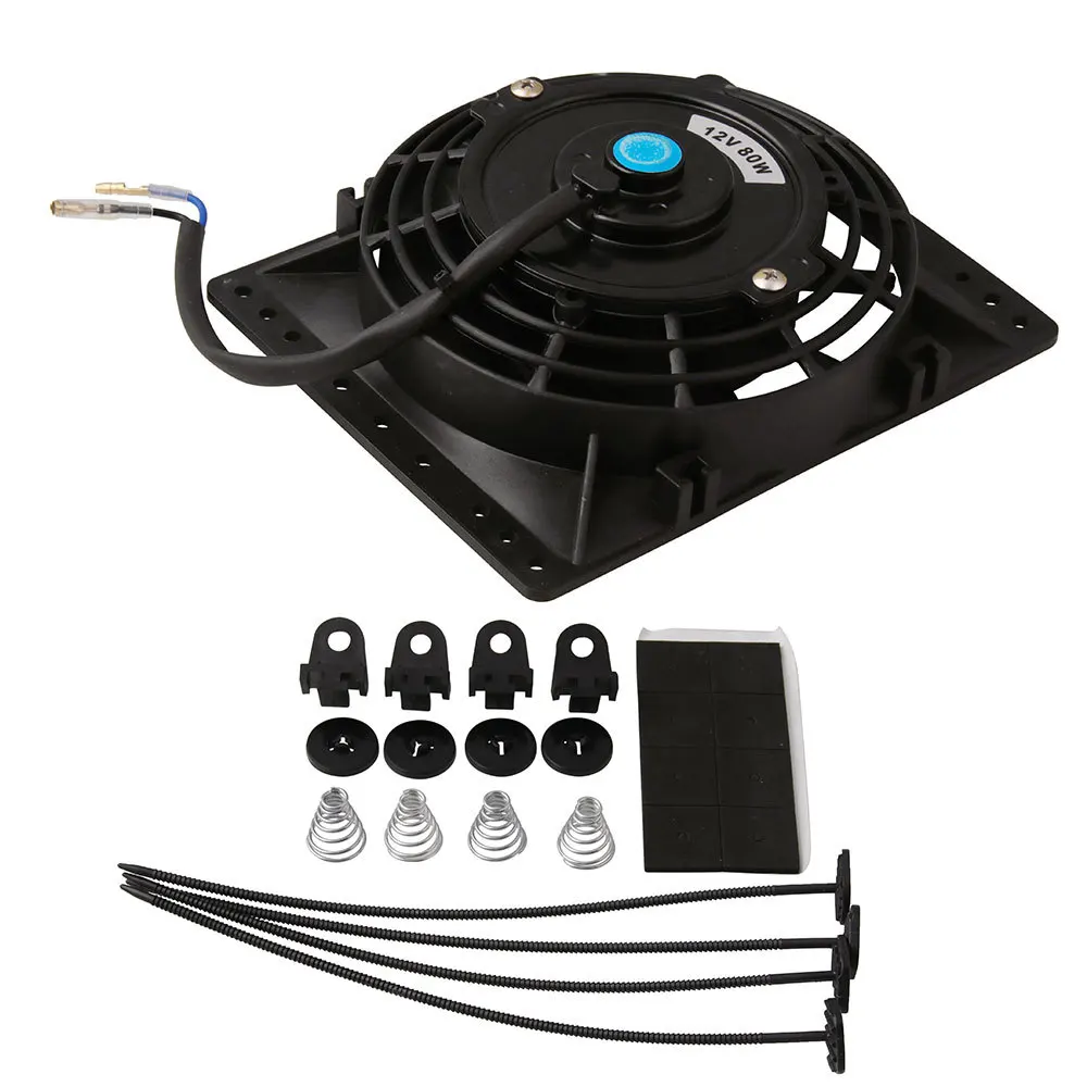Ventilador eléctrico de refrigeración slim universal con kit montaje - imagen 2