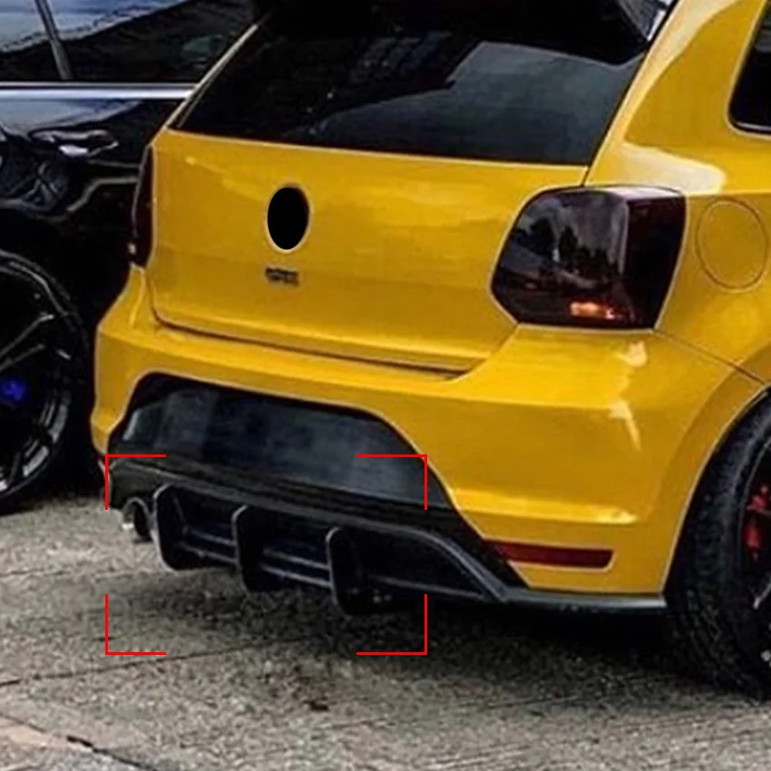 Kit splitter trasero VW Polo GTI MK5 6R 2010-2018 - imagen 5