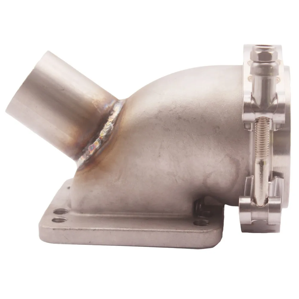 Brida Codo Adaptador Turbo T3/T4 2.5" 63mm con Abrazadera WG Fundido