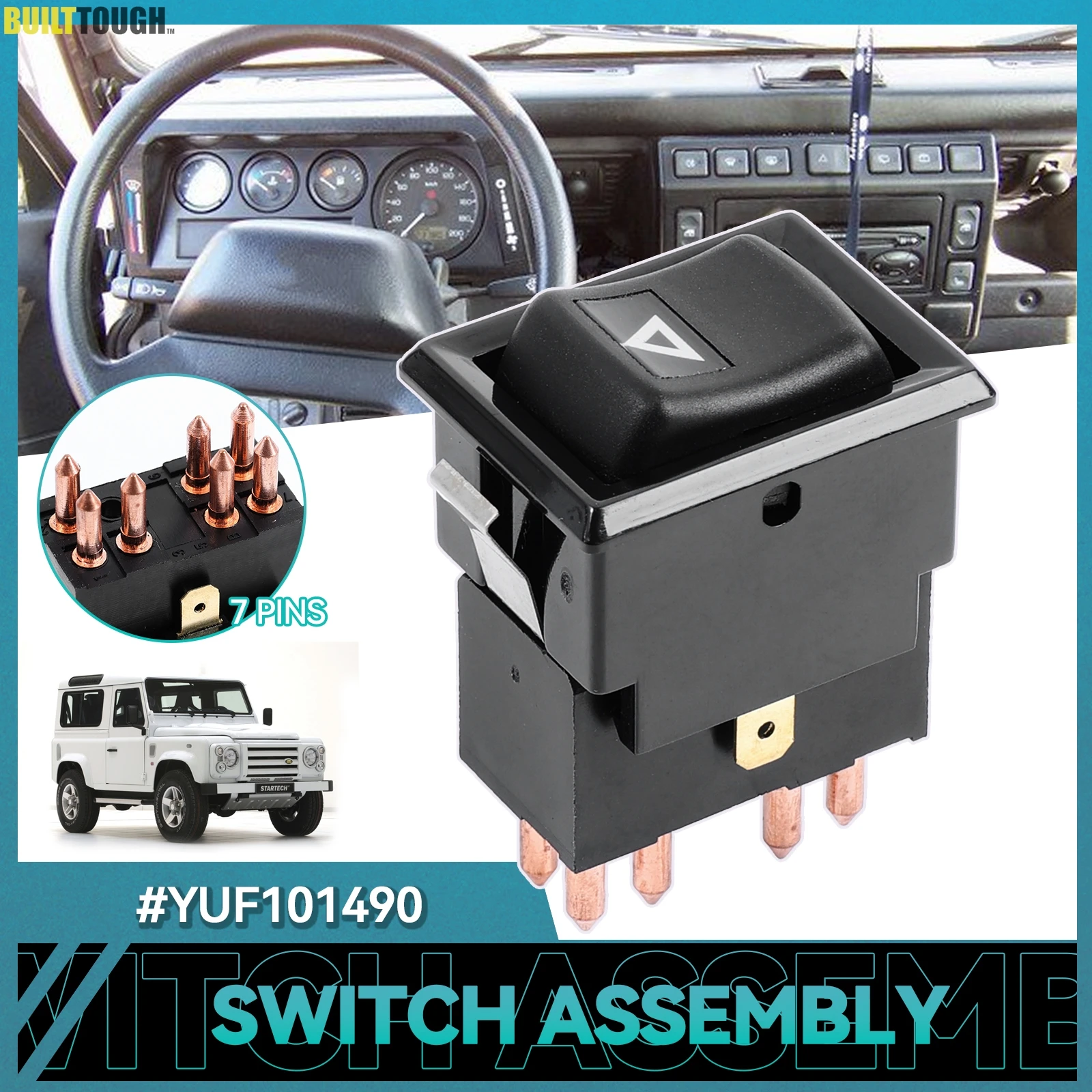 YUF 101490 Interruptor de emergencia de 7 pines para Land Rover Defender