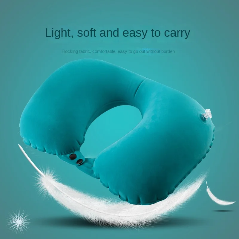 Almohada de viaje para coche en U con funda de felpa suave - imagen 3