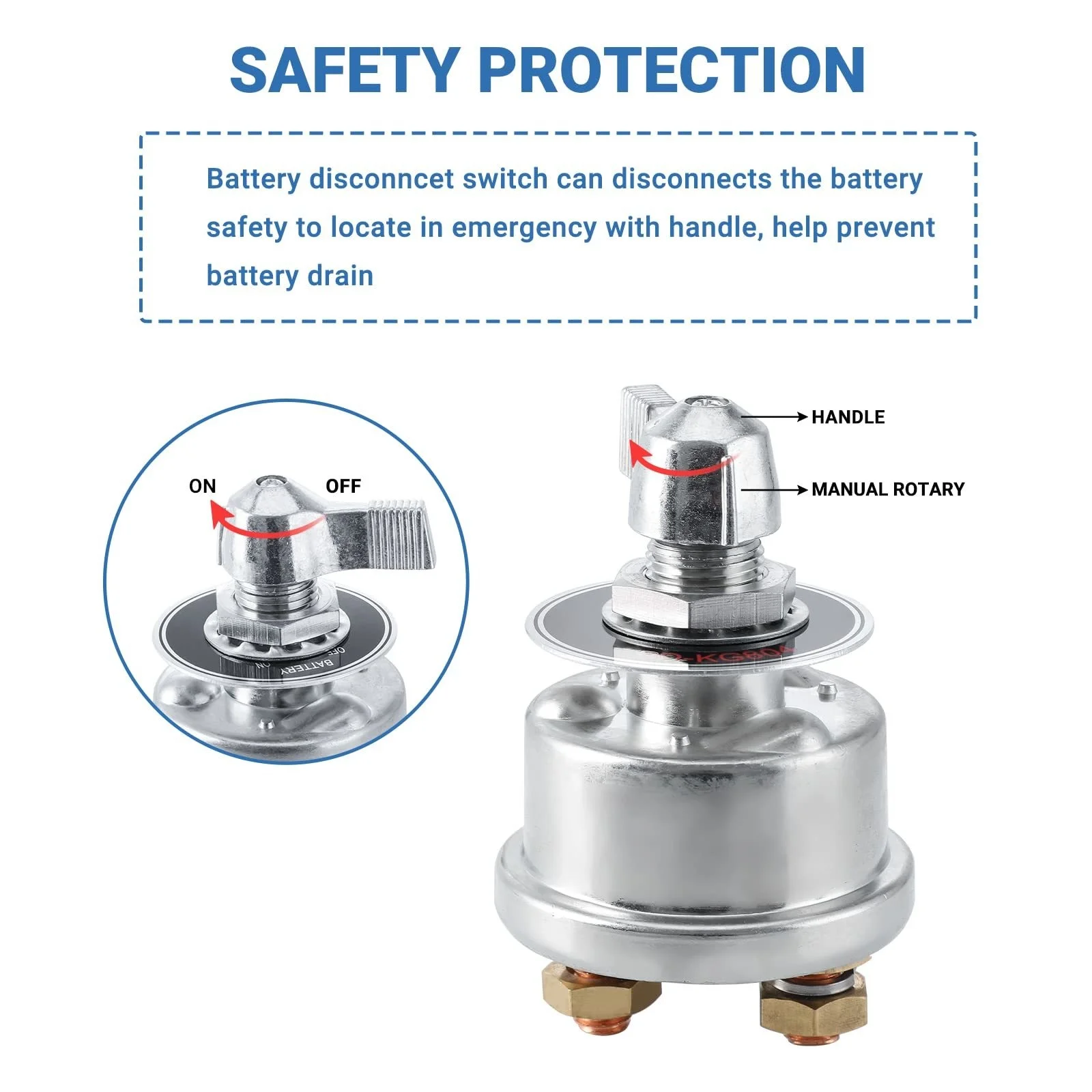Interruptor desconexión batería 12V-48V relé aislador para coche barco RV - imagen 5