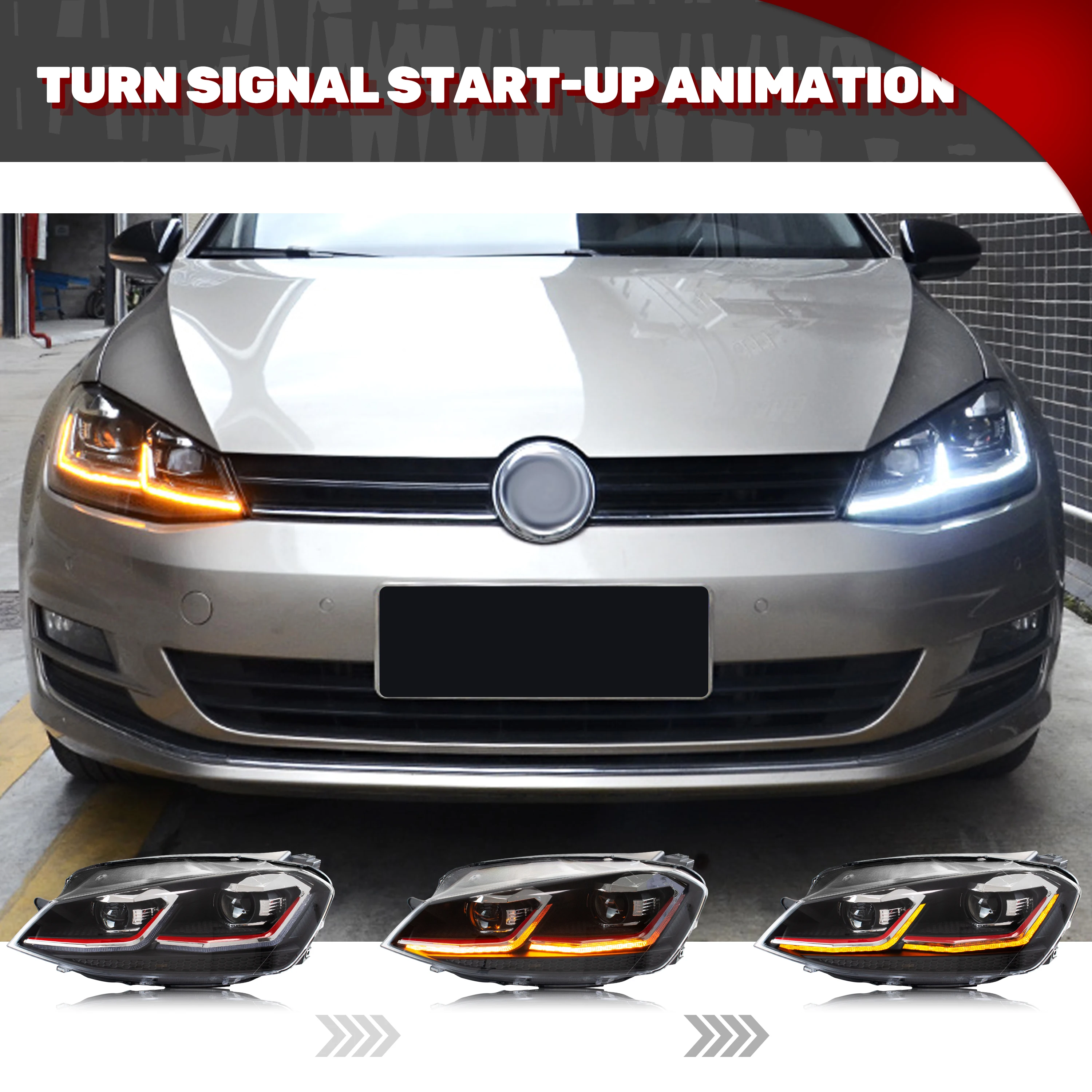 Faros LED Volkswagen Golf 7 2013-2017 – No GTI, R ni GTD - imagen 4