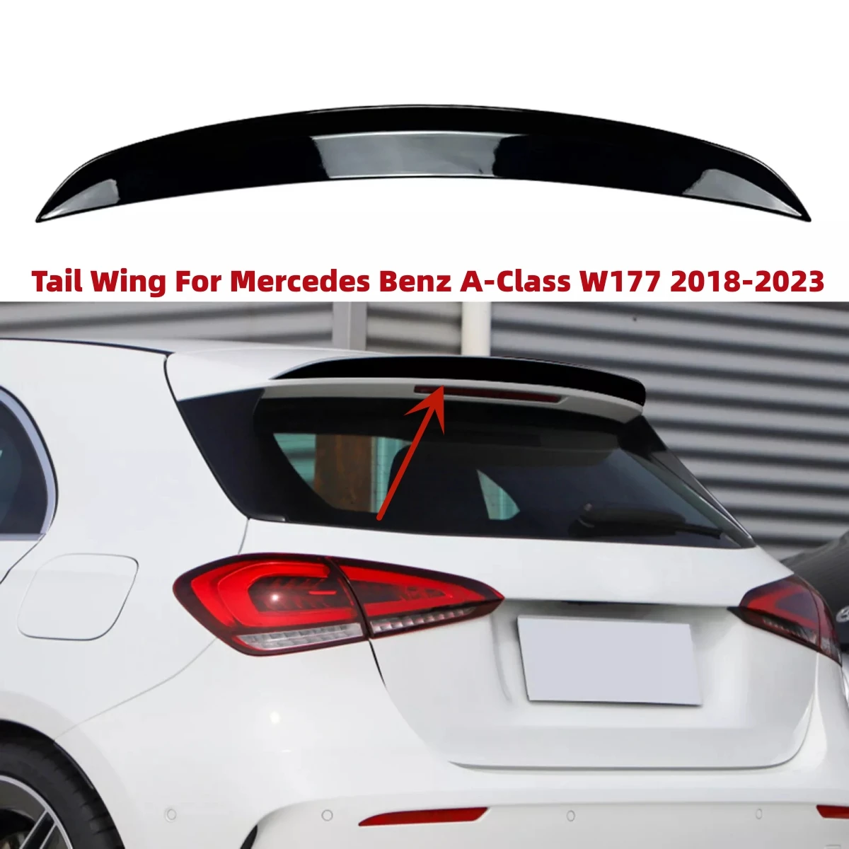Alerón trasero para Mercedes Clase A W177 Hatchback 2018-2023