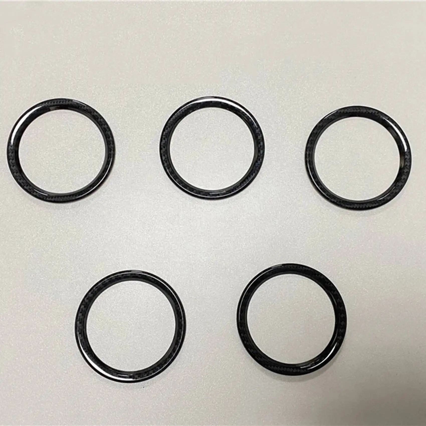 5Pcs Dashboard Air Conditioning Outlet Vent Ring Cover Trim ABS Carbon Fiber Interior Kit For Suzuki Vitara 2015-2020 - imagen 3