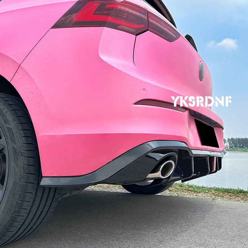 Difusor parachoques trasero con divisor lateral para VW Golf 8 GTI y R - imagen 5