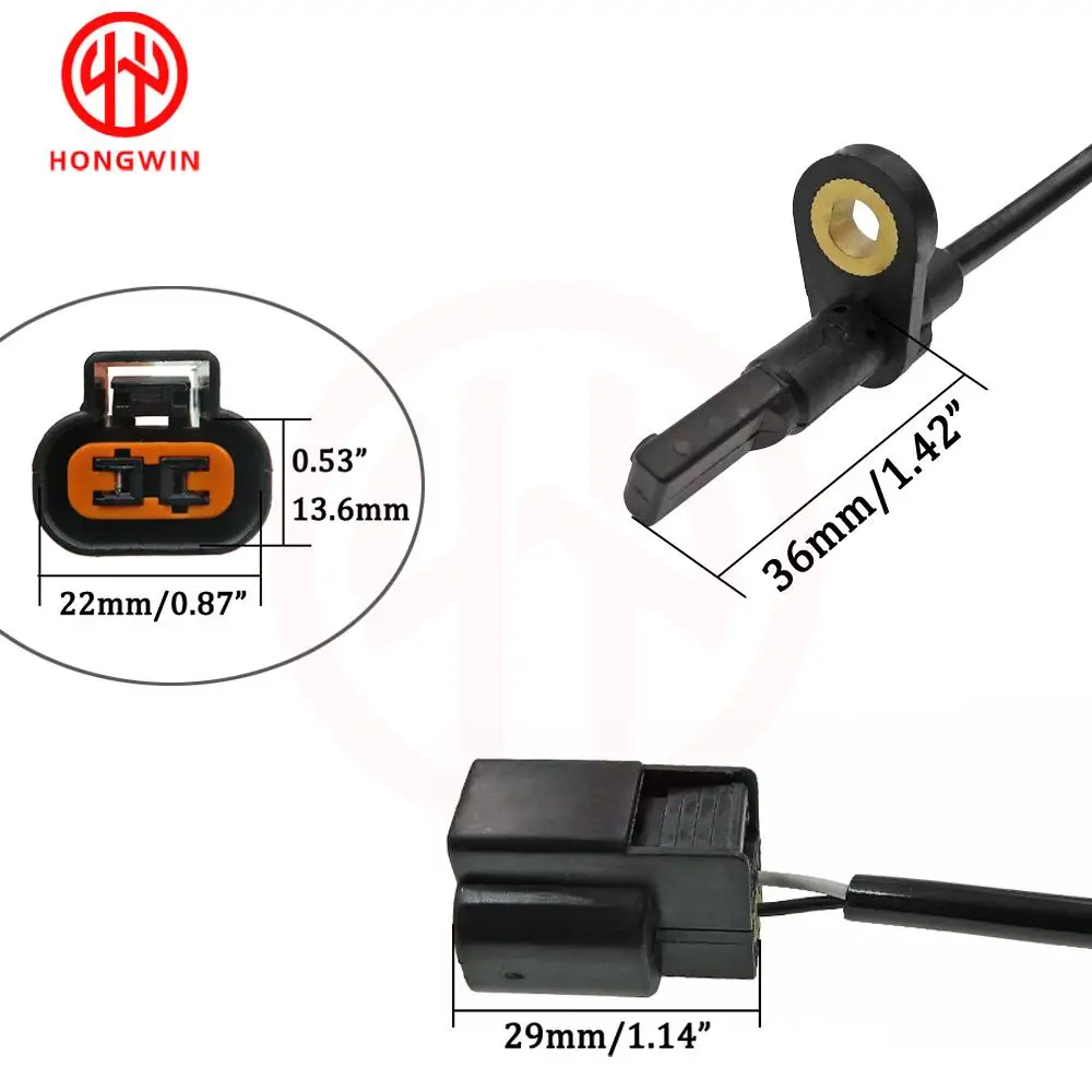 HONGWIN MR977399/MR977400 Sensor ABS trasero Mitsubishi Grandis - imagen 4