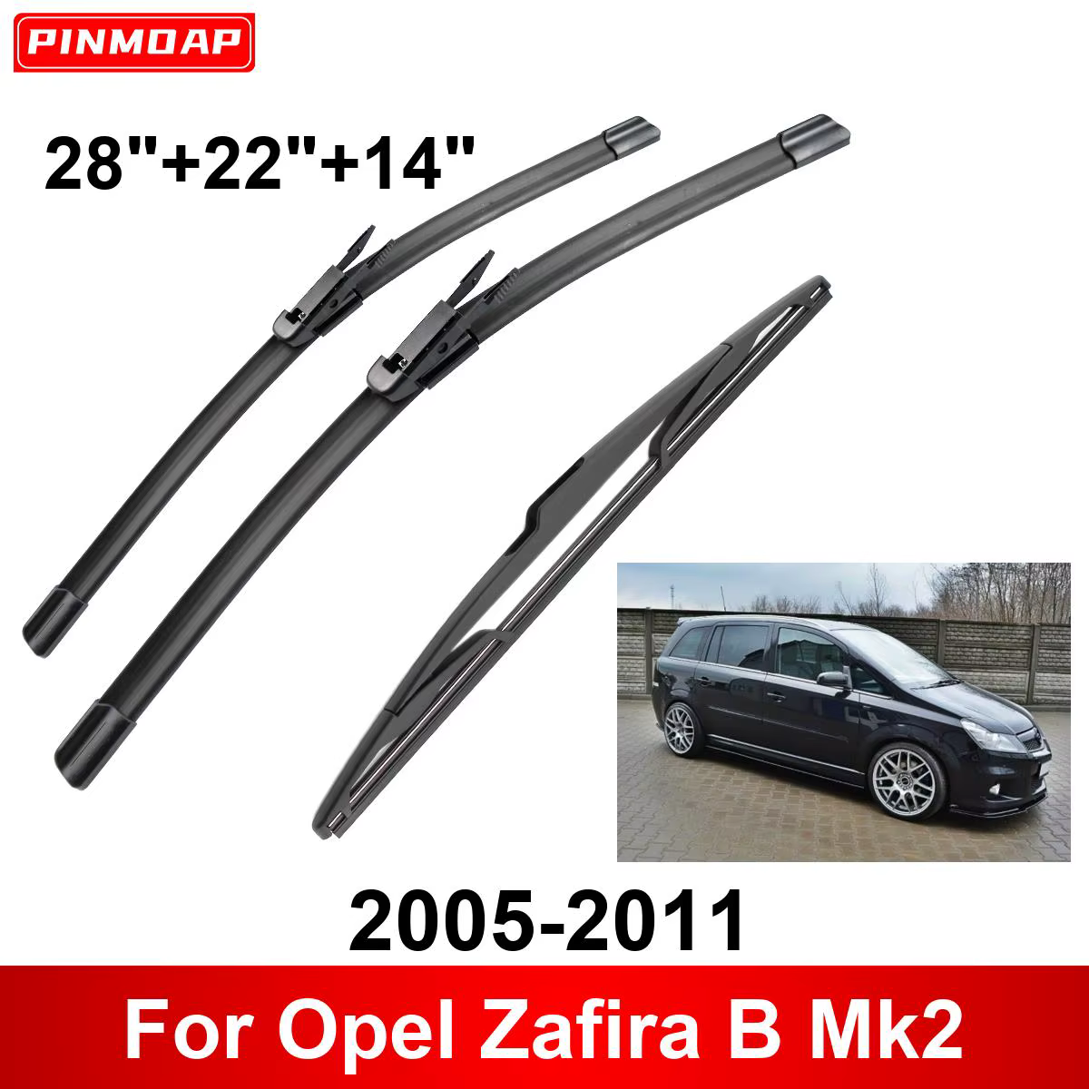 Limpiaparabrisas delantero y trasero para Opel Zafira B (2005-2011)