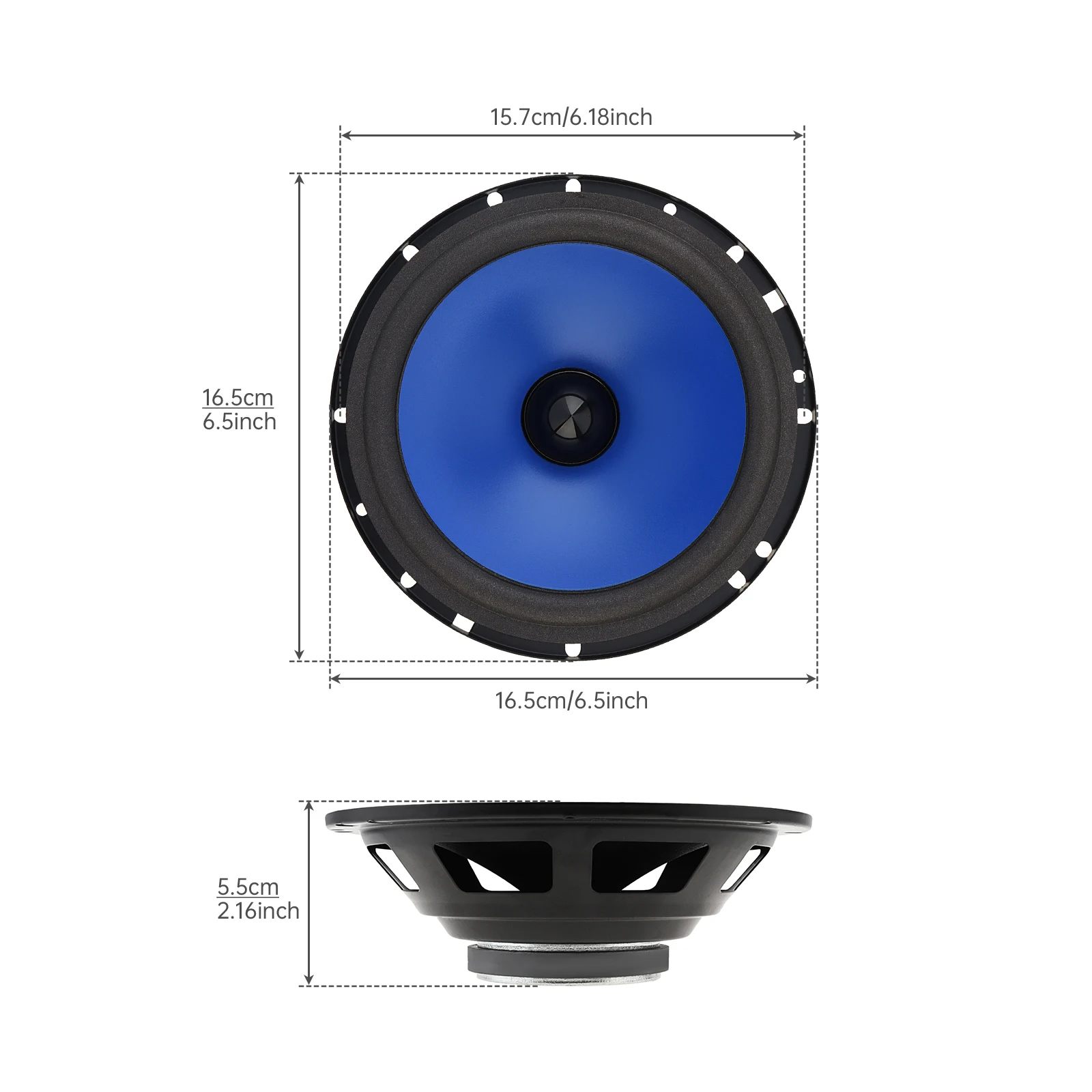 Altavoces coaxiales 6,5 pulgadas para coche, 4 vías HiFi - imagen 2