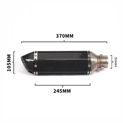 Tubo de escape universal con silenciador para moto y ATV