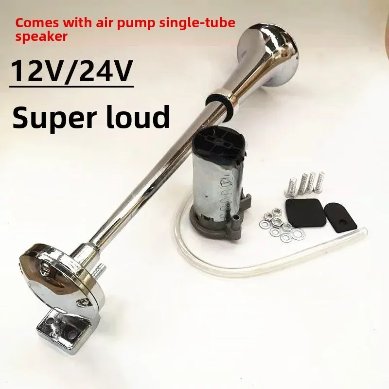 Bocina aire eléctrica GoodCar 12V/24V tubos largos – kit universal - imagen 2
