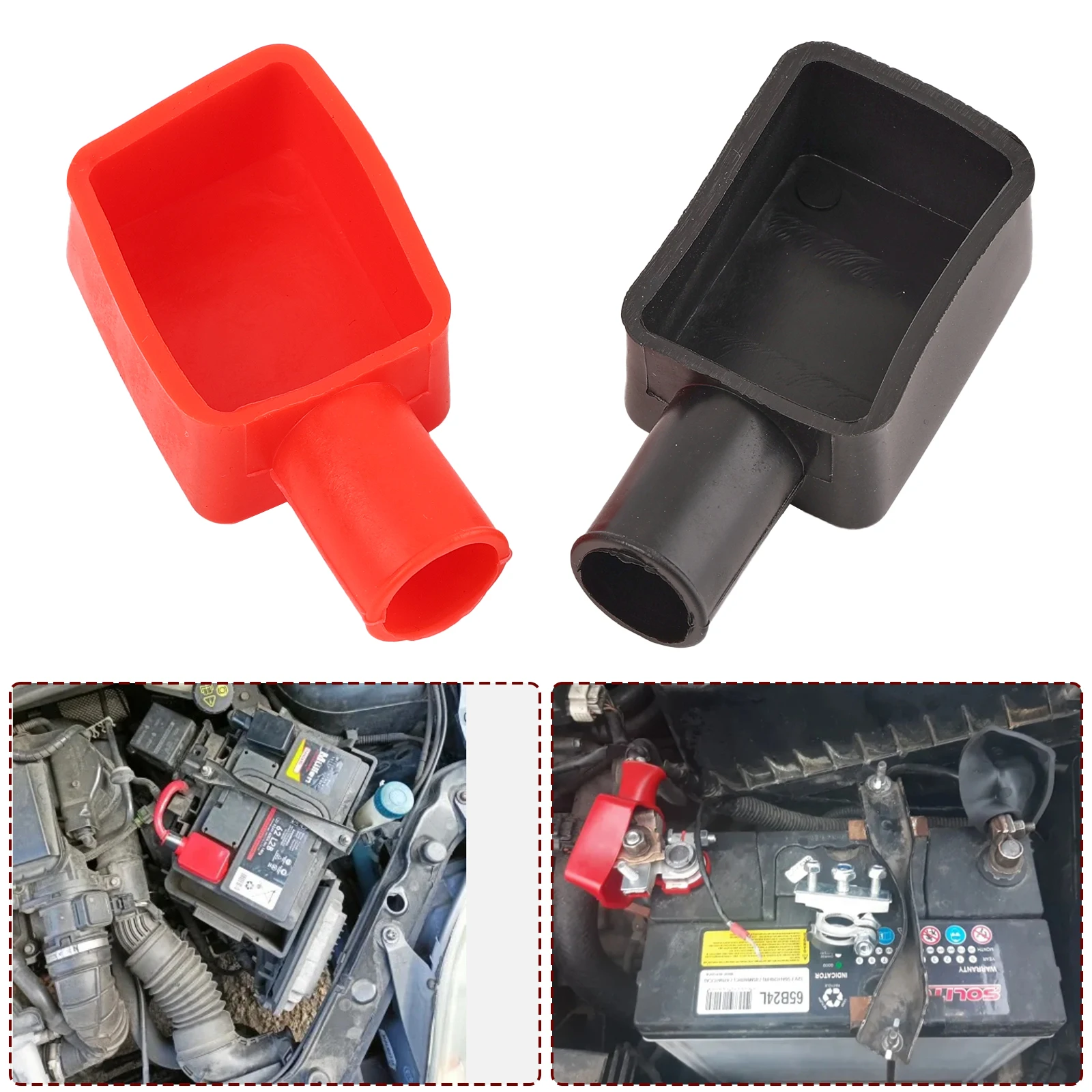 Protectores de bornes positivo y negativo para batería de coche - imagen 3