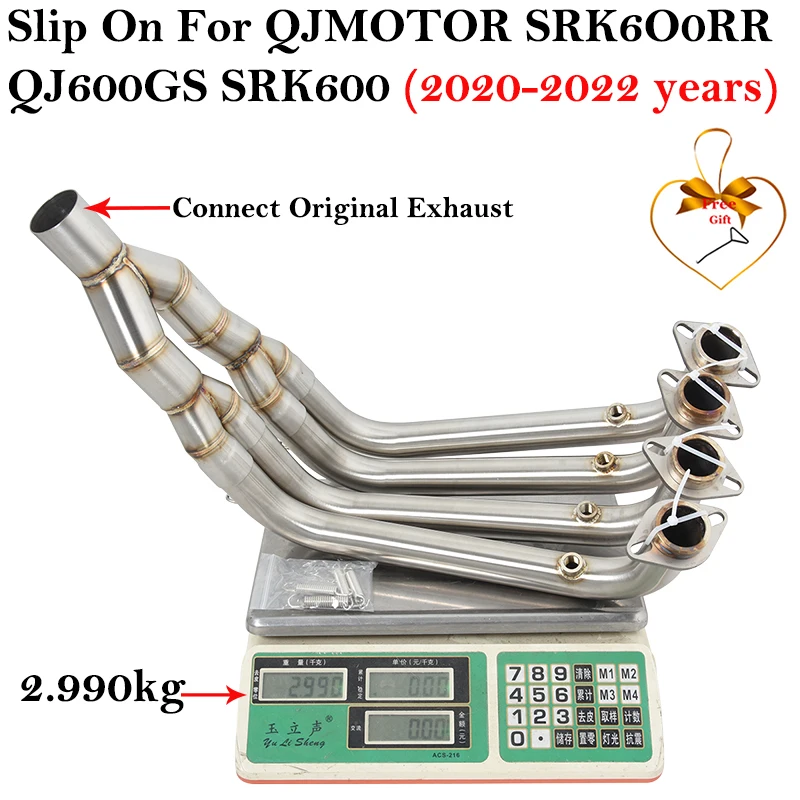 Escape slip-on QJMOTOR con catalítico – QJ600GS SRK600RR (2020-2022) - imagen 5