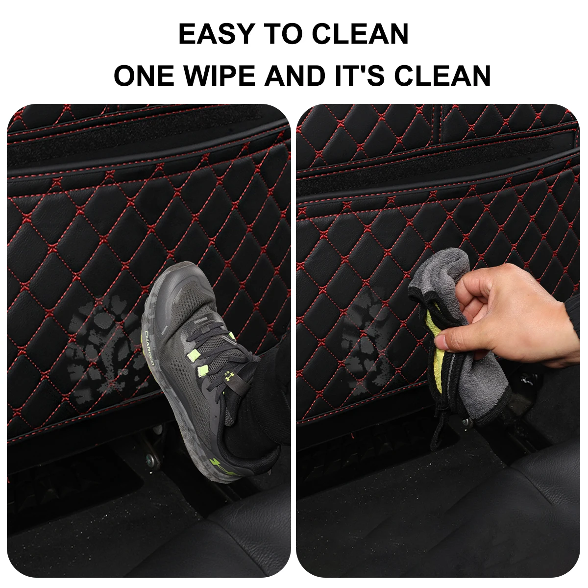 Organizador asiento trasero coche universal con alfombrilla PU - imagen 4