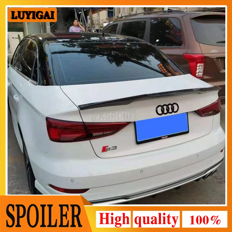 Alerón de maletero estilo M4 negro brillante para Audi A3 8V S3 RS3 Sedán