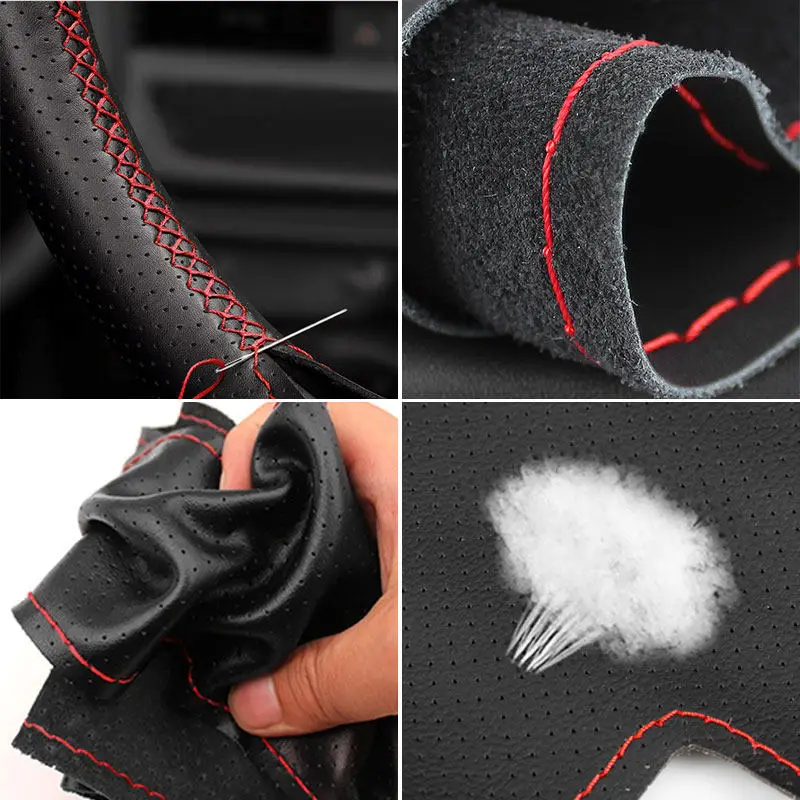 Funda volante microfibra y cuero universal con aguja e hilo - imagen 5
