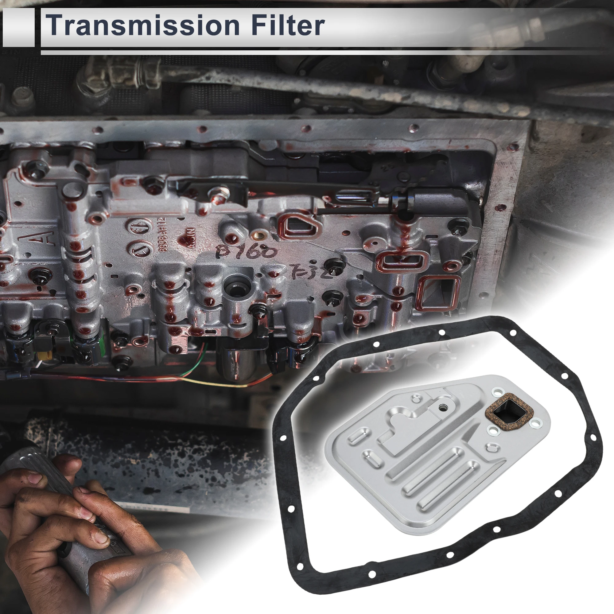 Kit de filtro de transmisión UXCELL con junta para Mitsubishi Galant