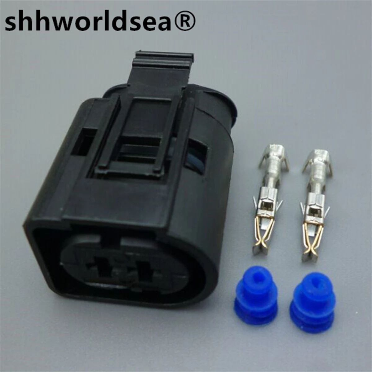 Conector eléctrico impermeable Shhworldsea de 2 pines para automóvil