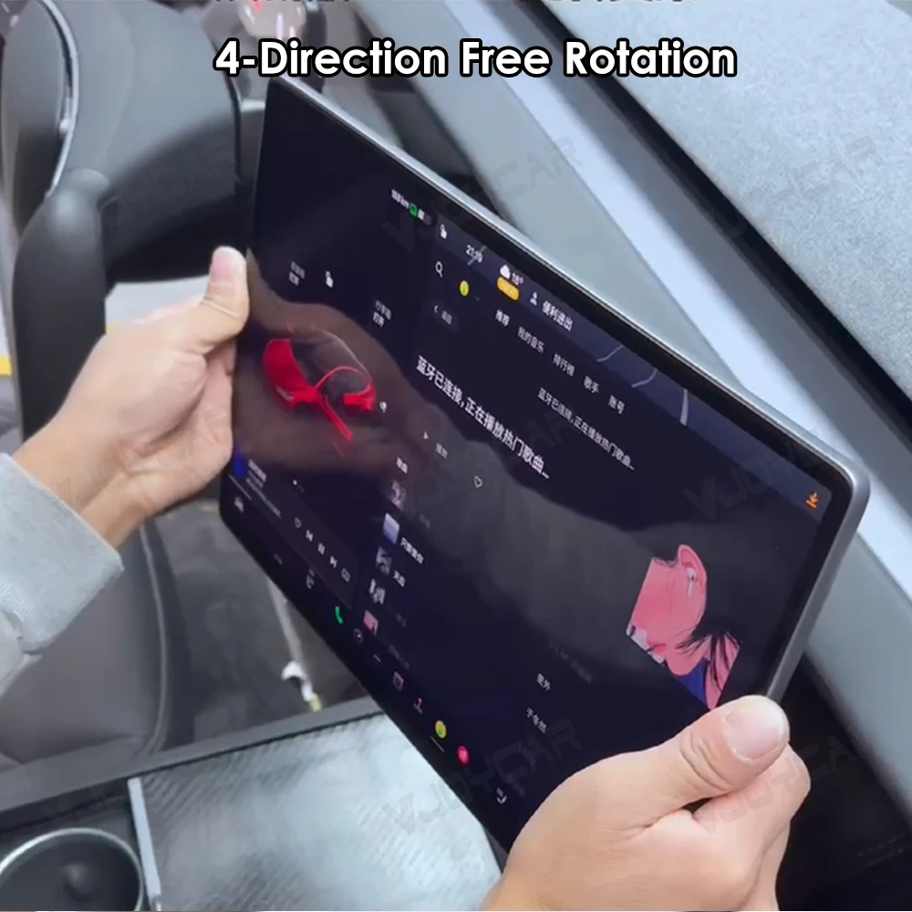 Brazo monitor Vjoycar giratorio para Tesla Model 3/Y – ajuste 4 direcciones - imagen 4