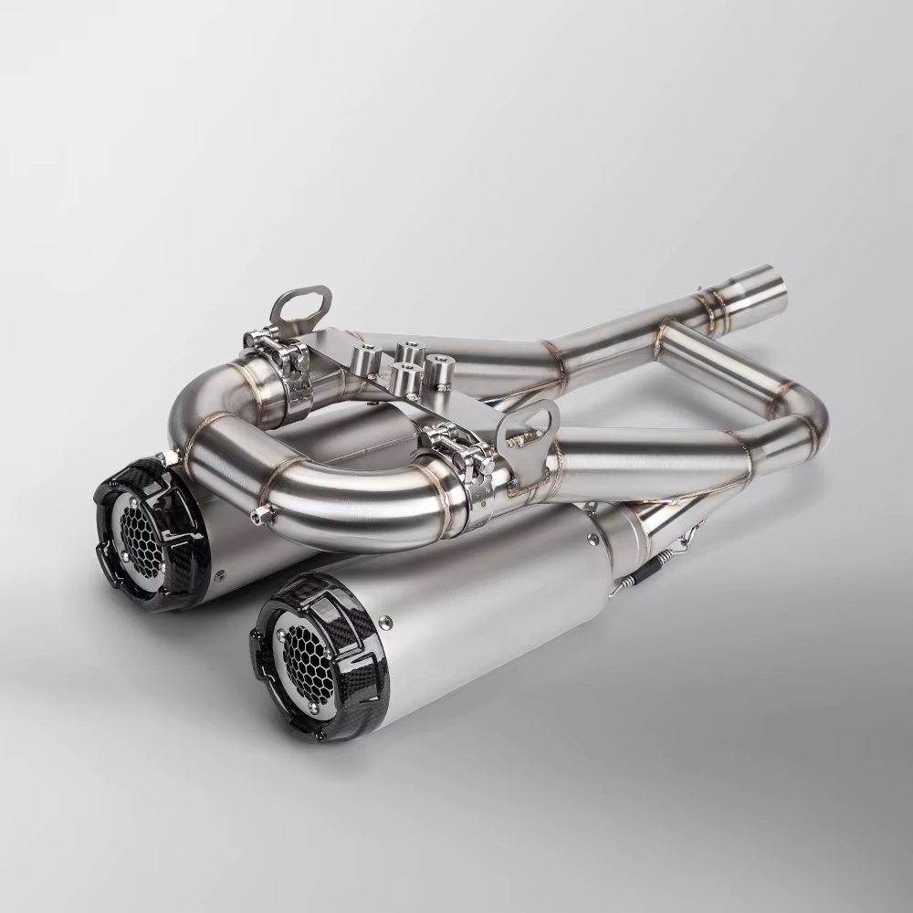 Tubo de escape inox de doble salida para Kawasaki ZX-4R/ZX-4RR - imagen 4