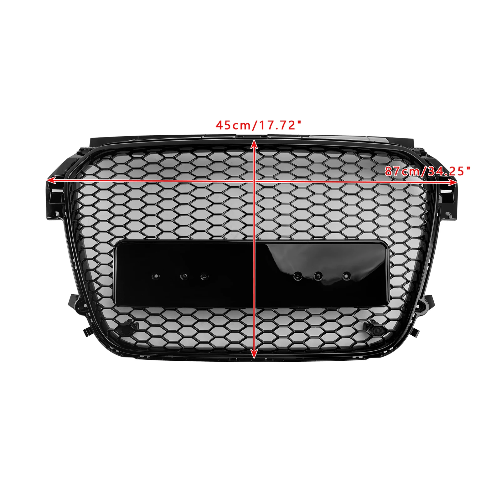 Parrilla delantera panal negro brillante para Audi A1 S1 2010-2014 - imagen 3