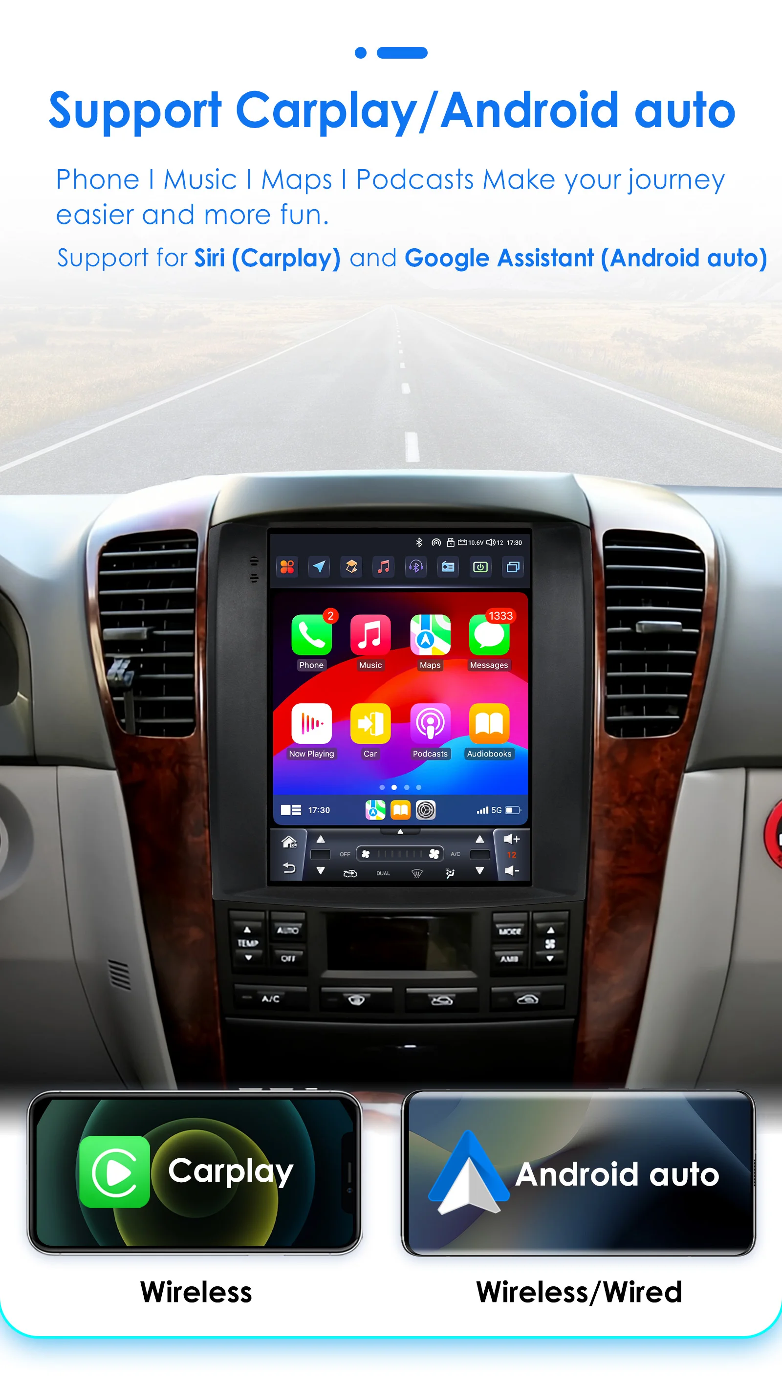 Autoradio 2 DIN Android 13 con CarPlay y GPS para Kia Sorento BL - imagen 4