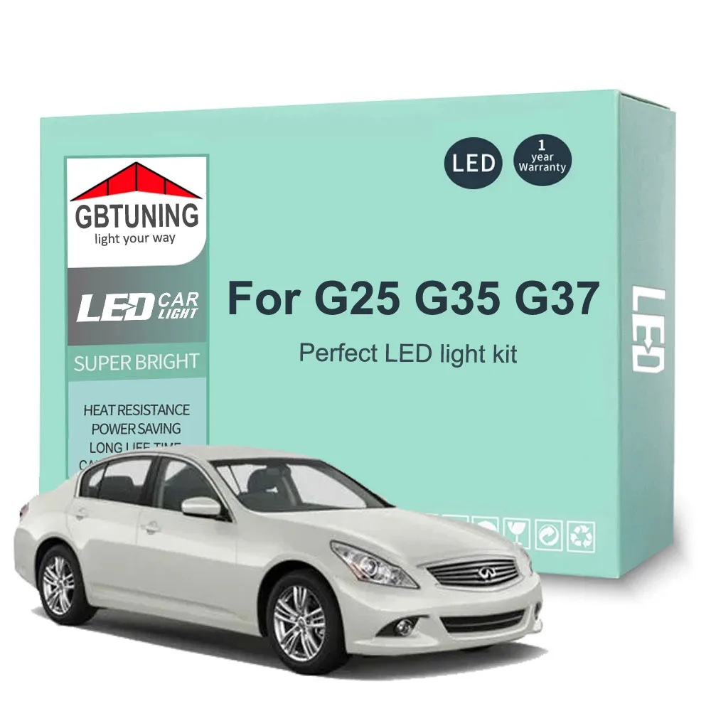 Kit luces LED Canbus interiores Infiniti G25 G35 G37 2003-2013