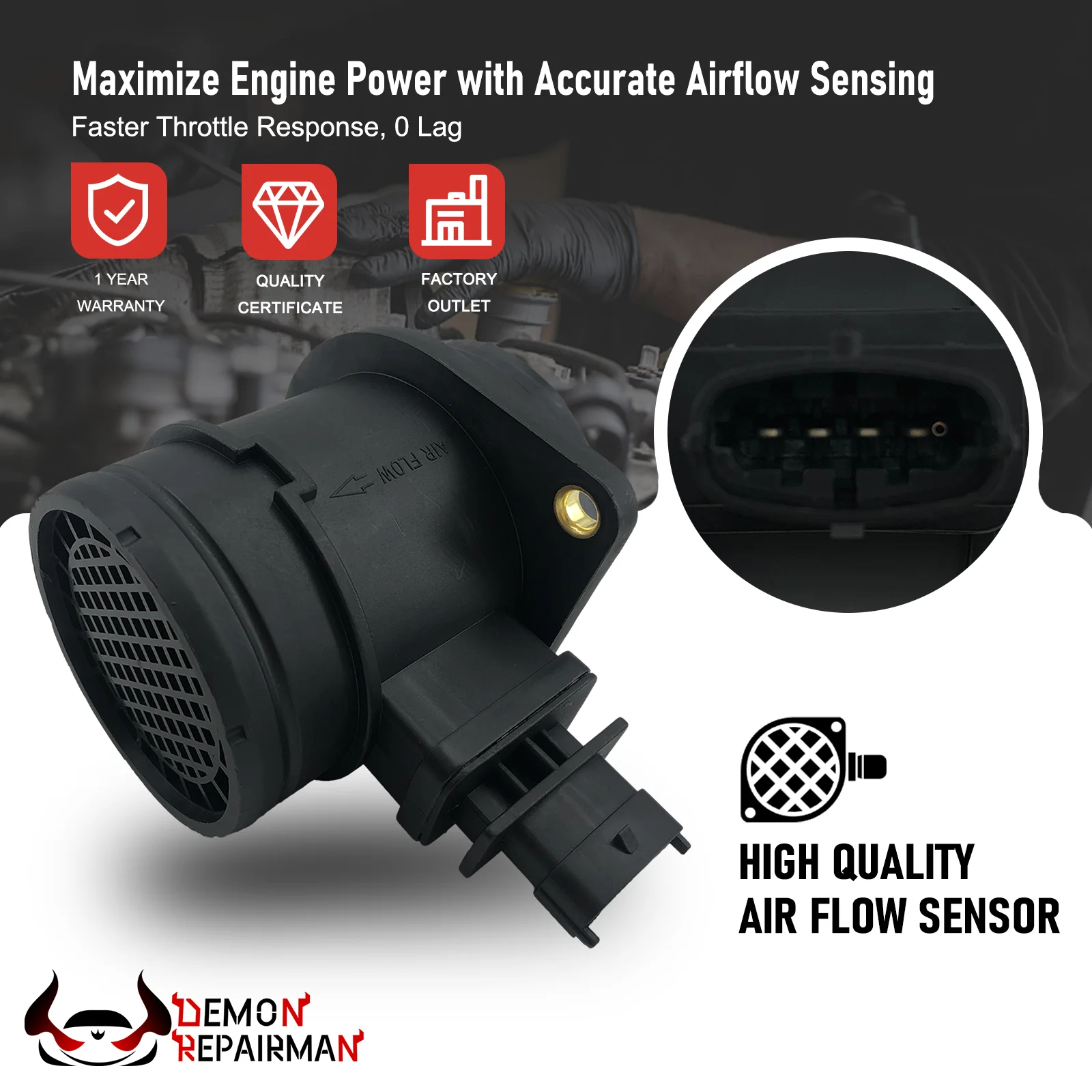 Sensor MAF 0281002792 para Fiat Bravo, Doblo y Grande Punto 1.3/1.9