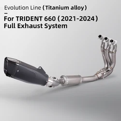 Kit escape completo titanio para Triumph Trident 660 2021-2024