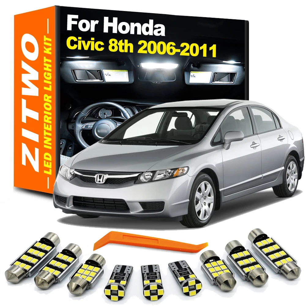 ZITWO kit LED interior y matrícula para Honda Civic VIII 2006-2011