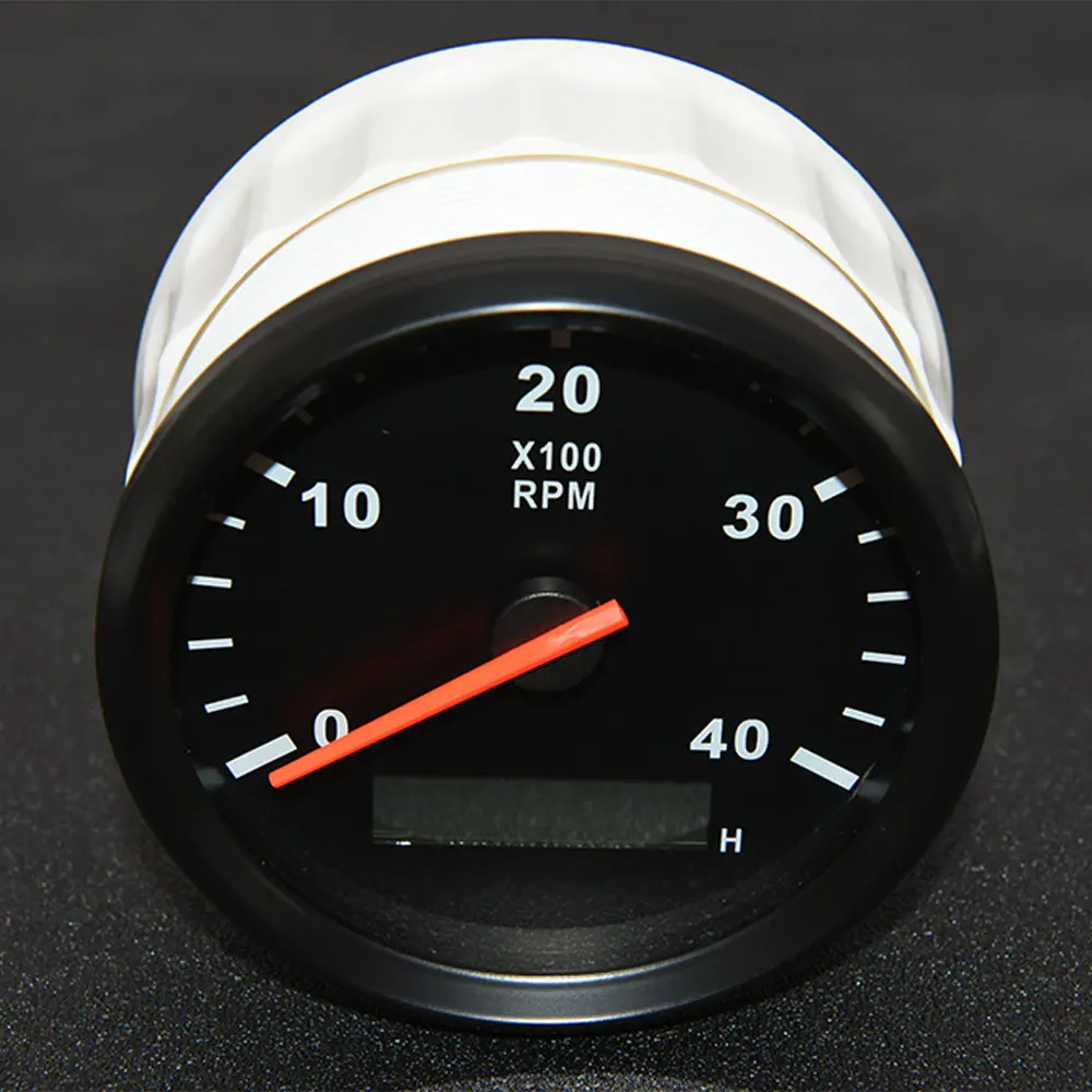 Tacómetro marino 85 mm con cuentahoras para motor gasolina o diésel - imagen 2
