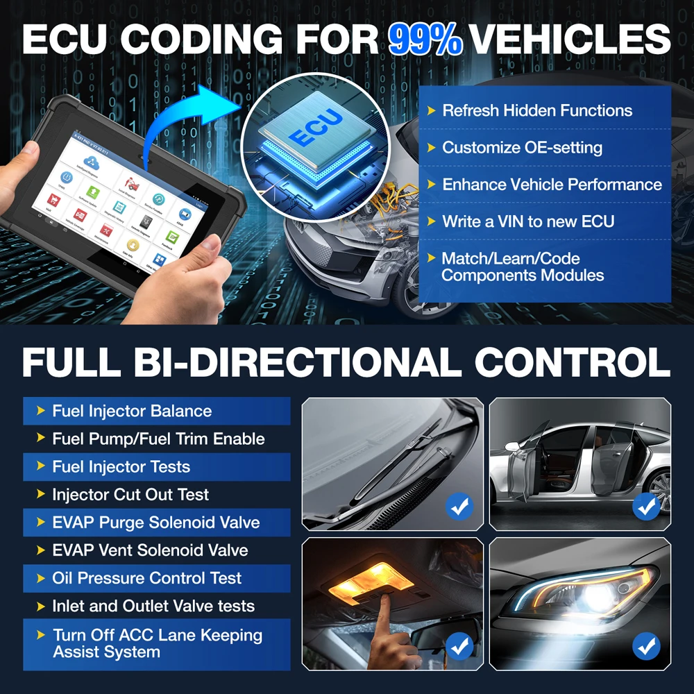 Escáner diagnóstico LAUNCH X431 PAD V Elite con codificación ECU y ADAS - imagen 3