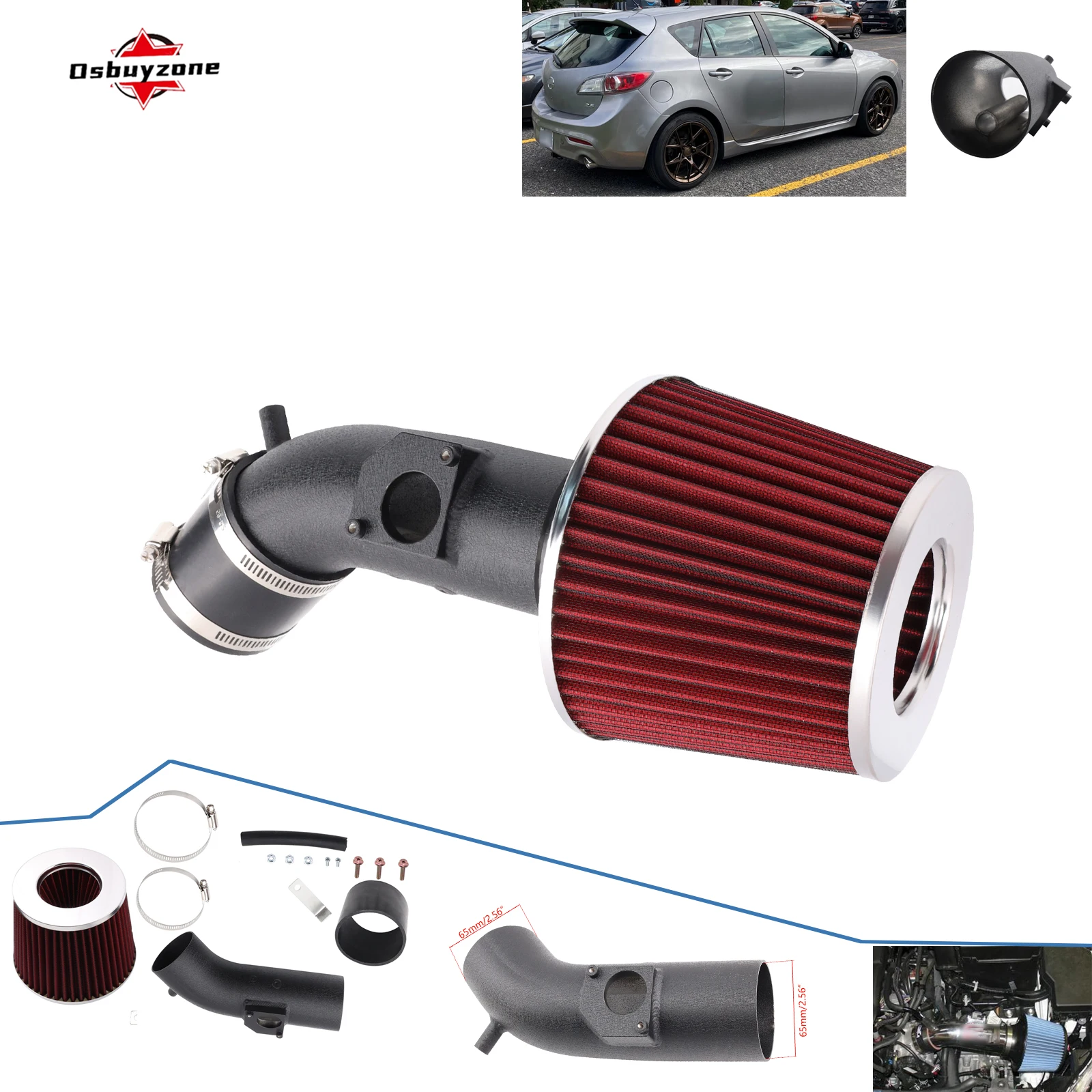 Filtro de aire deportivo Ram para Mazda 3 2.5 2010-2012