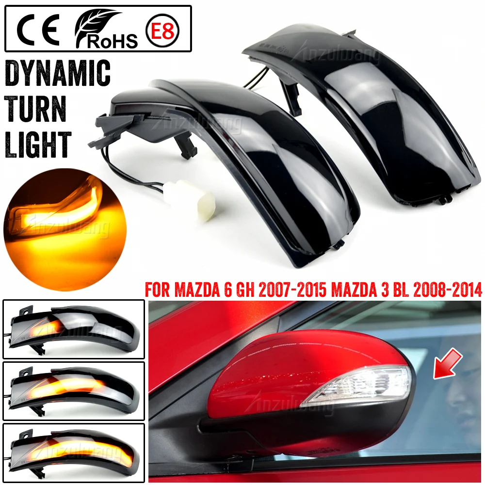 Luz LED intermitente dinámica para retrovisor Mazda 3 BL y 6 GH - imagen 4