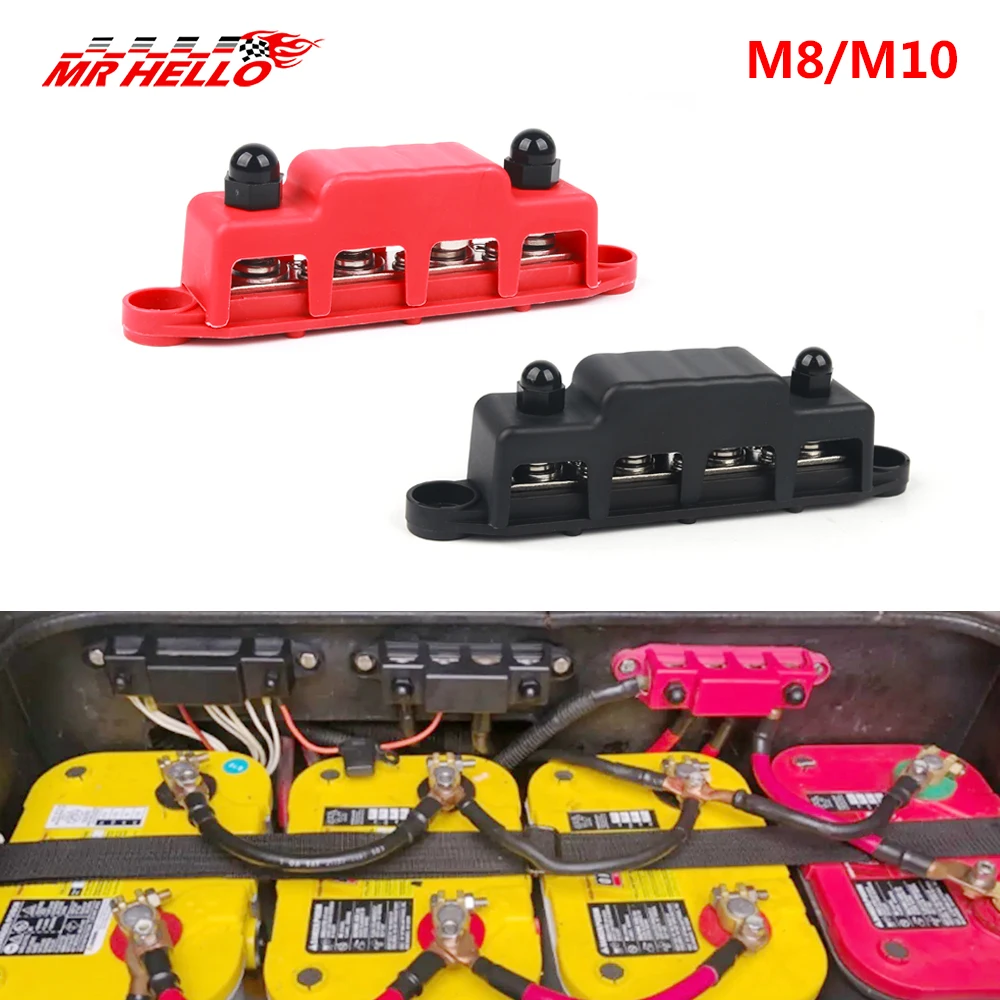 Bloque distribución eléctrica 4 vías M8 M10 – Automóvil y yate