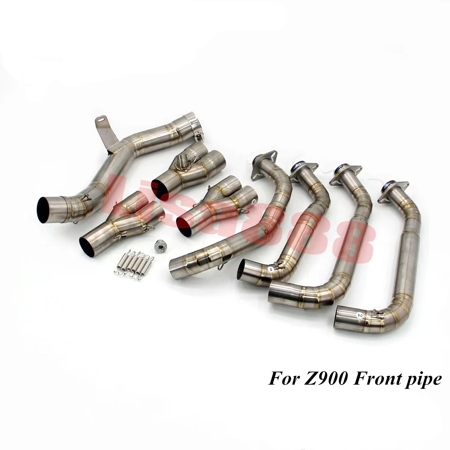 Tubo delantero de escape para Kawasaki Z900 Titanio y acero inoxidable - imagen 3