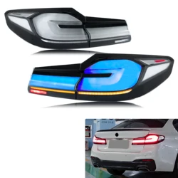 Luces traseras LED BMW G30 F90 M5 5-Series 2017-2020 secuencial azul
