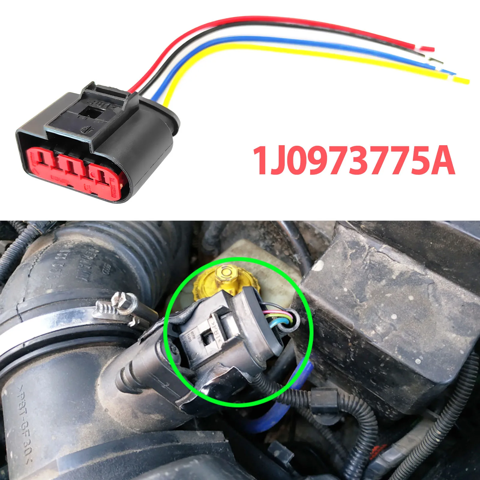 1J0973775A Conector de caudalímetro VW Golf, Passat y Sharan - imagen 3