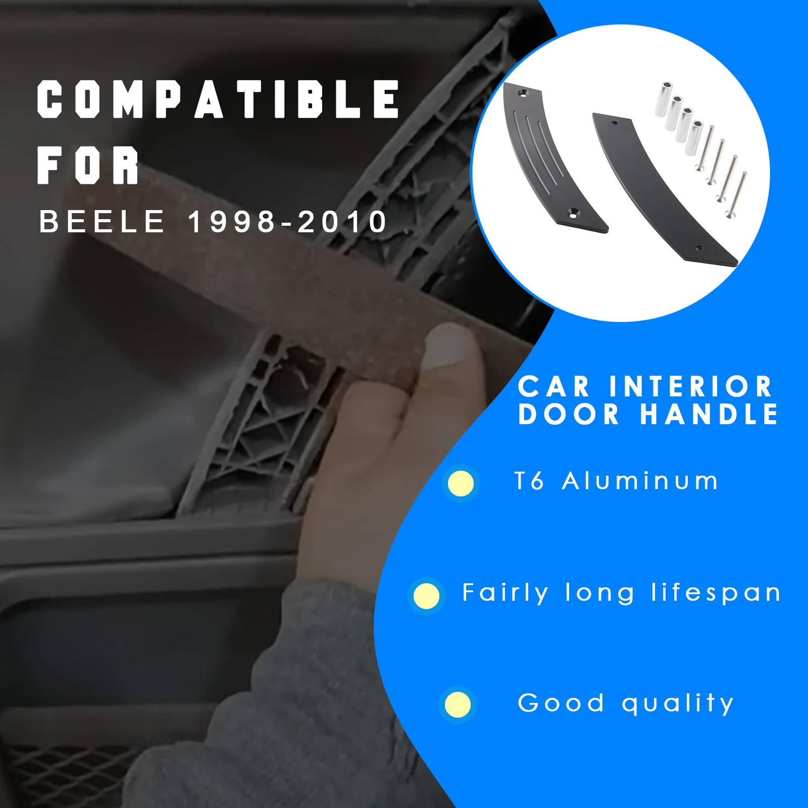 Nuevo Para VW Beetle 1998 1999-2010 par de manijas de reparación de Panel de manija de puerta Interior - imagen 2