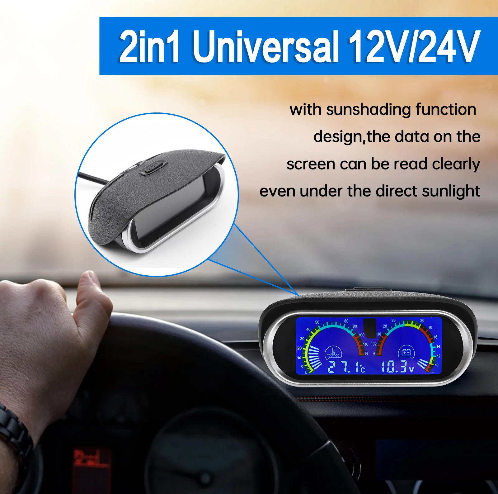 Sensor y accesorios del medidor de temperatura LCD