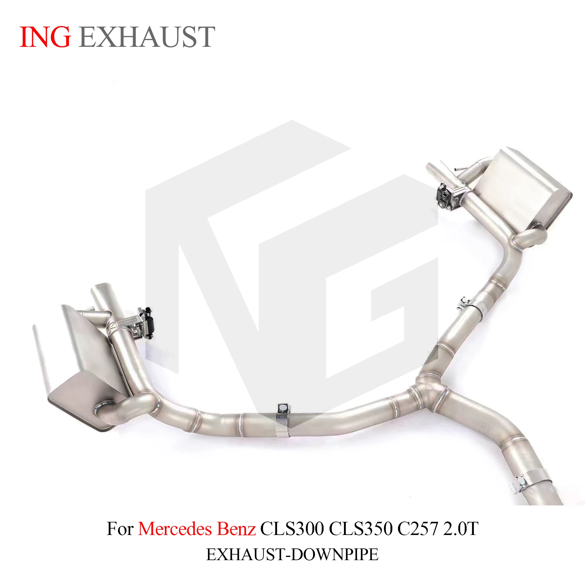 Escape catback ING Performance SS304 Mercedes CLS C257 2.0T válvula - imagen 3