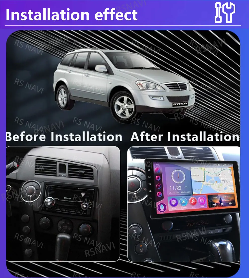 Radio 2Din Android 15 para SsangYong Actyon C100