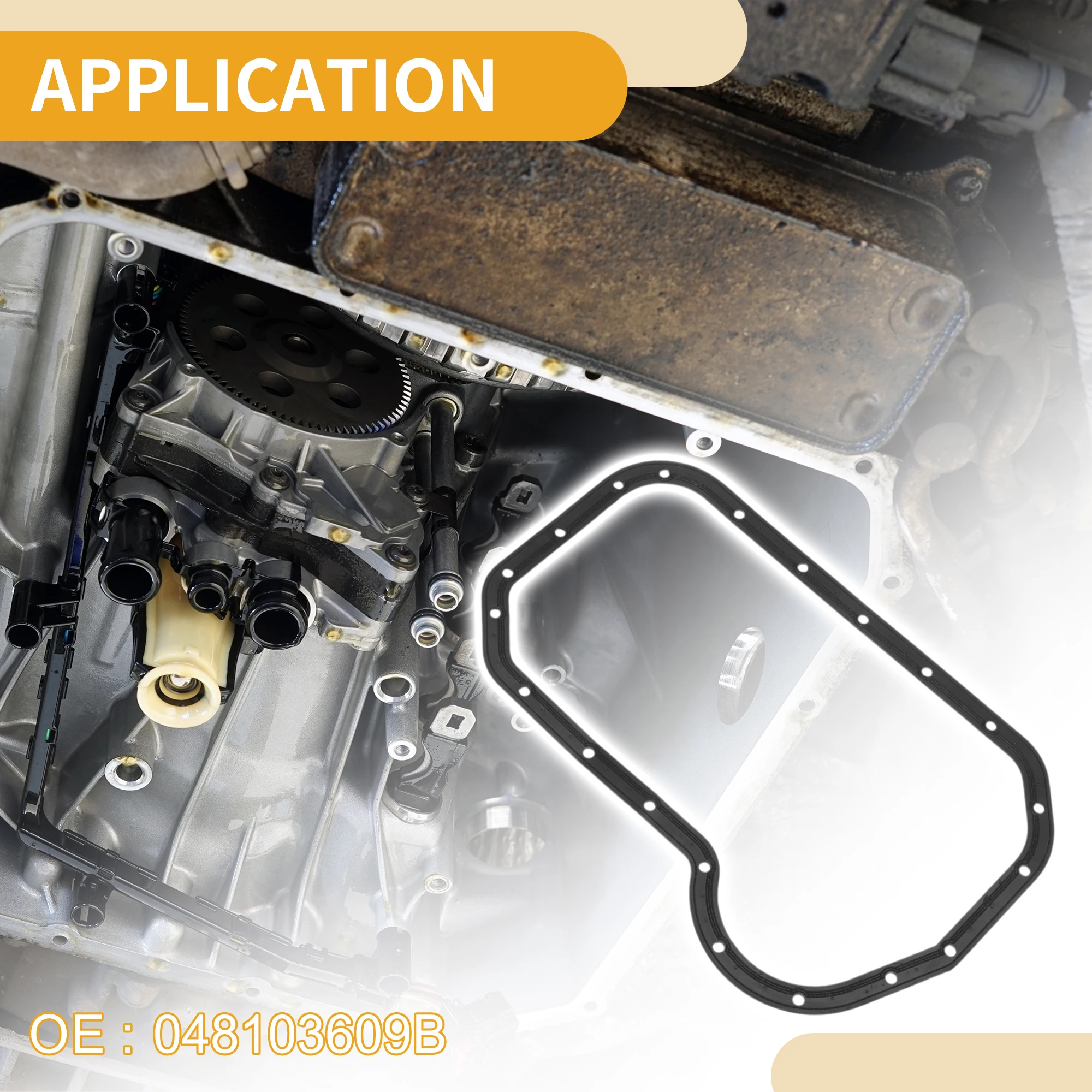 X Autohaux 048103609B junta cárter aceite Audi A4 VW Passat Cabriolet - imagen 3